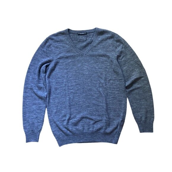 Dolce & Gabbana Men’s  V Neck Back Logo Wool V-neck Sweater Jumper Black Fits S - Picture 4 of 11